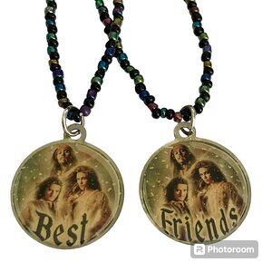 Vintage Disney Pirates of the Caribbean Charm Necklace Best Friends 16" Set of 2